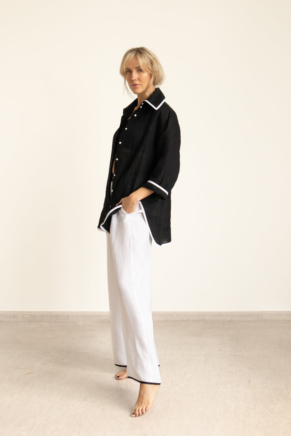 LINEN PANTS WHITE