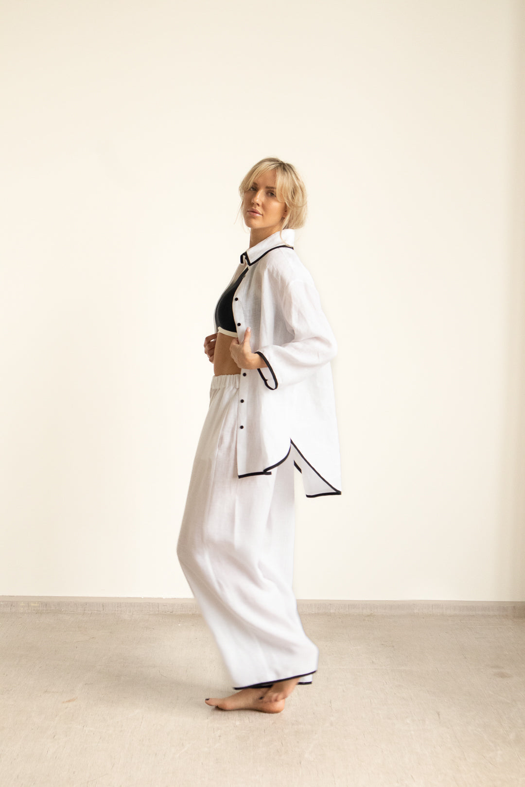 LINEN PANTS WHITE