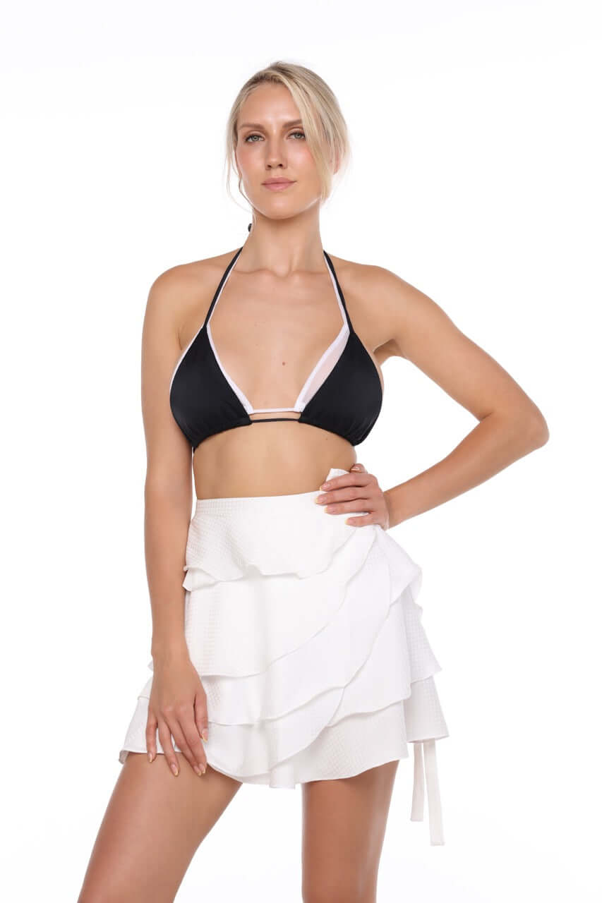 Skirt mini white slowbeachwear profile
