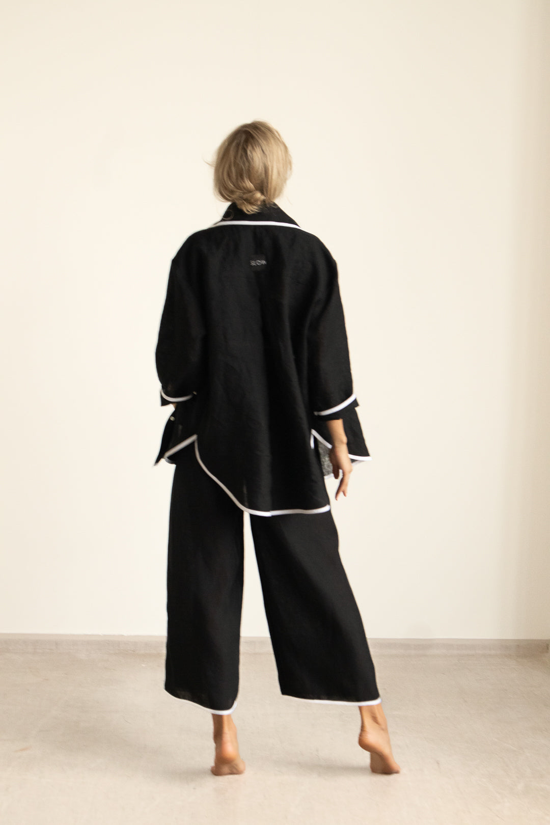 LINEN PANTS BLACK