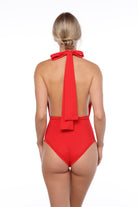 Swimsuit gili red slow beachwear back