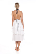 Skirt Midi white slow beachwear back