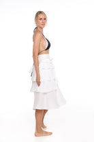 Skirt Midi white slow beachwear side by side