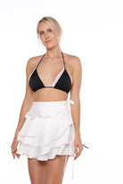 Skirt mini white slowbeachwear model