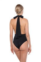 Swimsuit gili black slow beachwear back view
