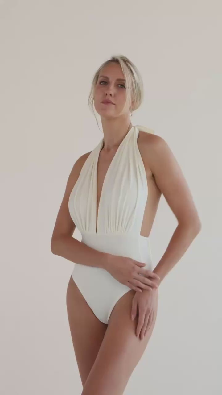 Gili swimsuit slow beachwear white model
