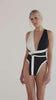 Whitney swimsuit slow beachwear black and white
